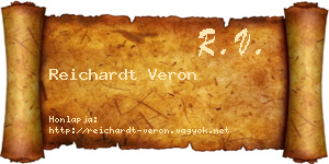 Reichardt Veron névjegykártya